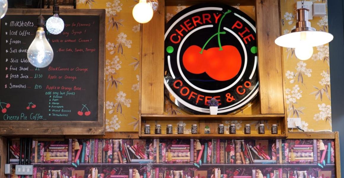 Cherry Pie sign on wall