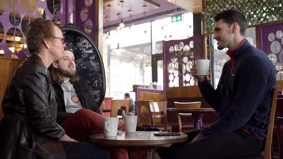 Customers enjoying a drink and catch up