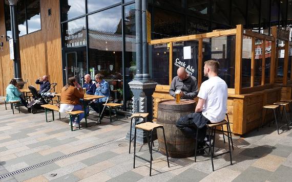 Outdoor seating space at The Orchard Bar