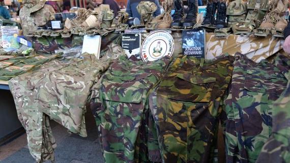 Military kit close up