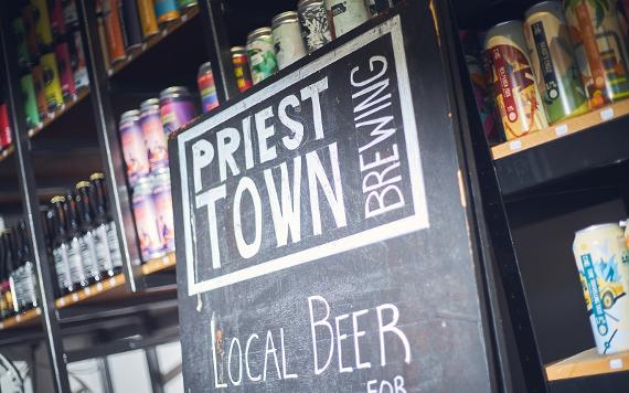 Priest Town Brewing Local Beer sign