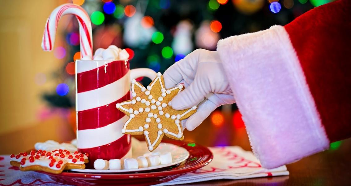 Santa and hot chocolate Santa and hot chocolate