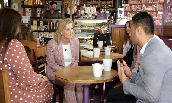 Countess of Wessex talks to refugees