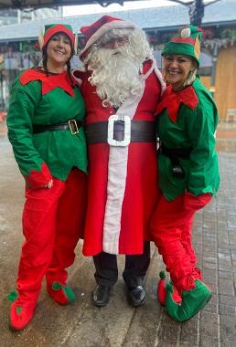 Santa and his elves