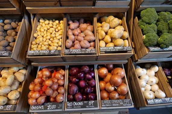 Boxes of vegetables