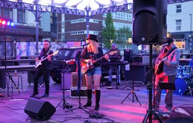 Live band performing at The Orchard