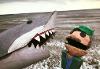 Pop up puppets in Jaws parody puppet performance