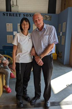 Steve Roberts leaving, with Sandra