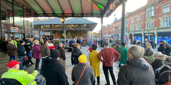 Jive Aces performing at Preston Markets
