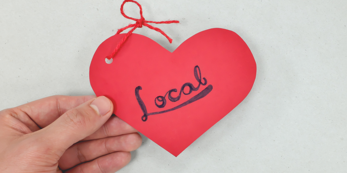 heart with word local heart with word local