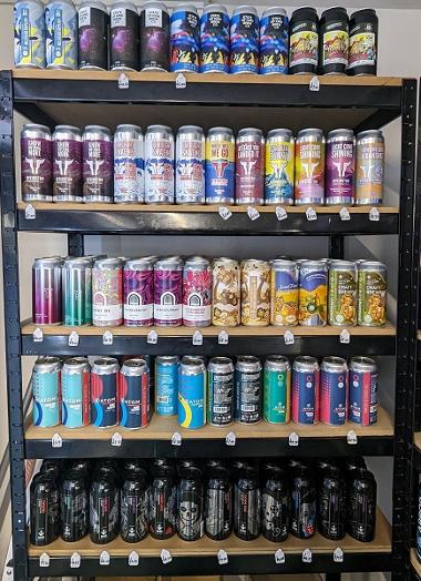 Shelves of beers
