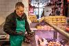 Arthur Strand trader cutting black pudding