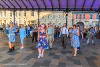 People dancing at Preston Markets